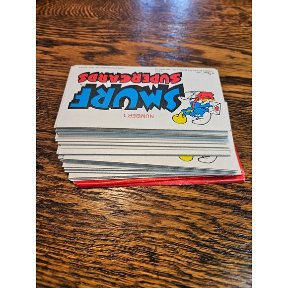 Vintage 1982 Topps Smurf Supercards Trading Card Pack Peyo Retro 80s Collectible - Picture 8 of 8